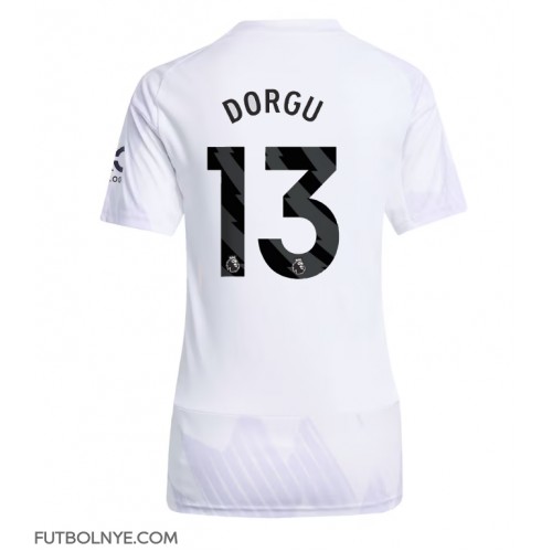 Camiseta Manchester United Patrick Dorgu #13 Visitante Equipación para mujer 2025-26 manga corta
